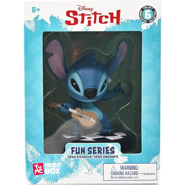Disney Figurine Stitch Guitariste Héros Box - 8 cm - Marque: Yume Toys