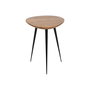 Jeu de 3 tables Noir Naturel Fer Bois d'acacia 86 x 81 x 43 cm (3 Unités)