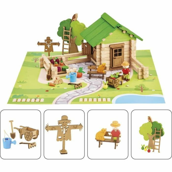 Jeujura Jeu de Construction Maison et Jardin - 135 Pièces