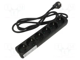 GOOBAY Rallonge réseau H05VV-F 3G1,5mm² 3m 6 prises