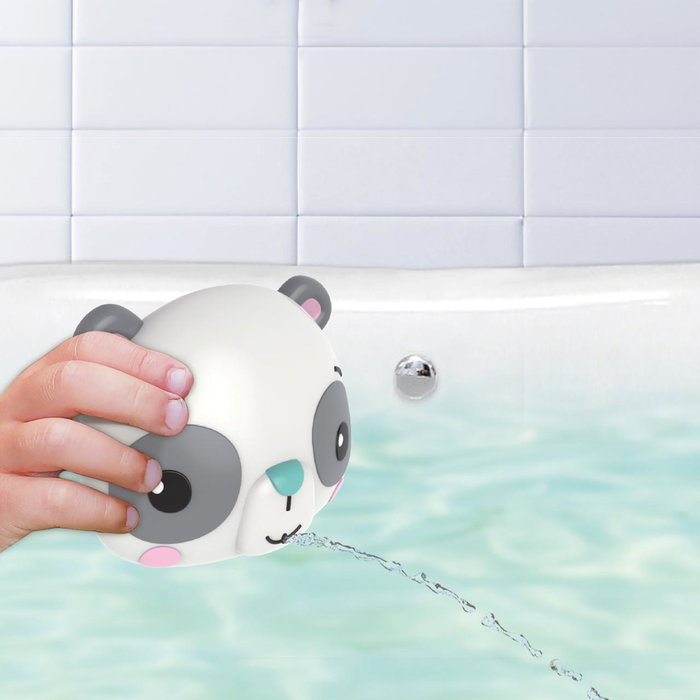 Fisher-Price Deqube - Panier de bain avec 3 peluches (singe, panda, lion) et ventouse, jouet pour bébé dès 12 mois