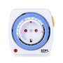 Edm Programateur journalier analogique compact 230V 16A 3500W IP20 Blanc