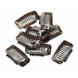 Bifull - 50 Pinces à Extension Marron - Lot de 50 unités