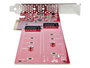 Startech Tarjeta Interfaz Dual M.2 PCIe 4.0 - 2 SSD NVMe/AHCI - 7,8 GB/s - RAID 0/1/JBOD - Pcie - Carte - B