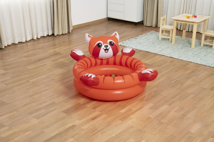 Bestway 52702 Piscine de Balles Sol Aéré Gonflable Enfant Panda 107x94x58 cm +2 Ans Intérieur et Jardin