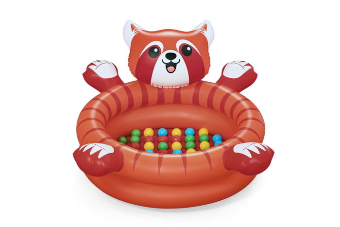 Bestway 52702 Piscine de Balles Sol Aéré Gonflable Enfant Panda 107x94x58 cm +2 Ans Intérieur et Jardin