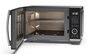 Sharp YC-QG204AE-B Four à micro-ondes digital avec grill 800W 20L, cavité plate sans plateau tournant, argenté