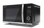 Sharp YC-QG204AE-B Four à micro-ondes digital avec grill 800W 20L, cavité plate sans plateau tournant, argenté