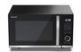 Sharp YC-QG204AE-B Four à micro-ondes digital avec grill 800W 20L, cavité plate sans plateau tournant, argenté