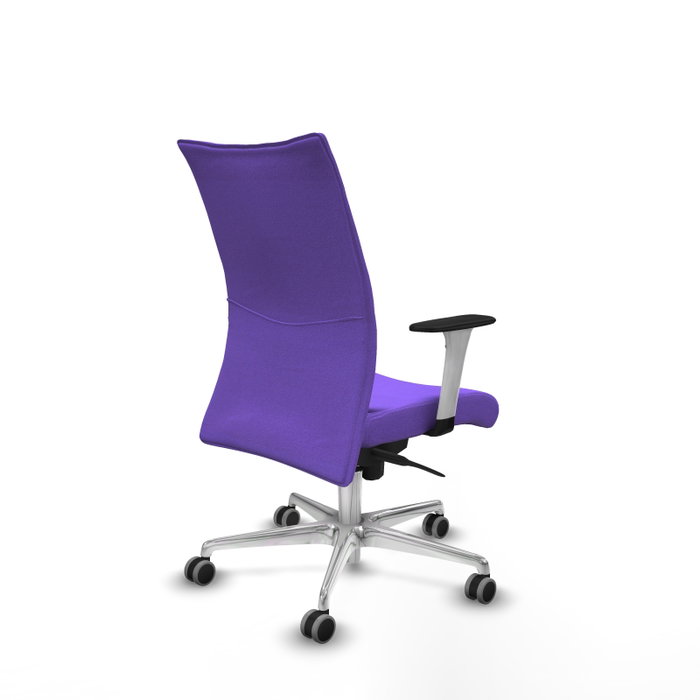 Piqueras Y Crespo Chaise Albacete Confidente Lila avec Mécanisme Synchrone et Base Aluminium