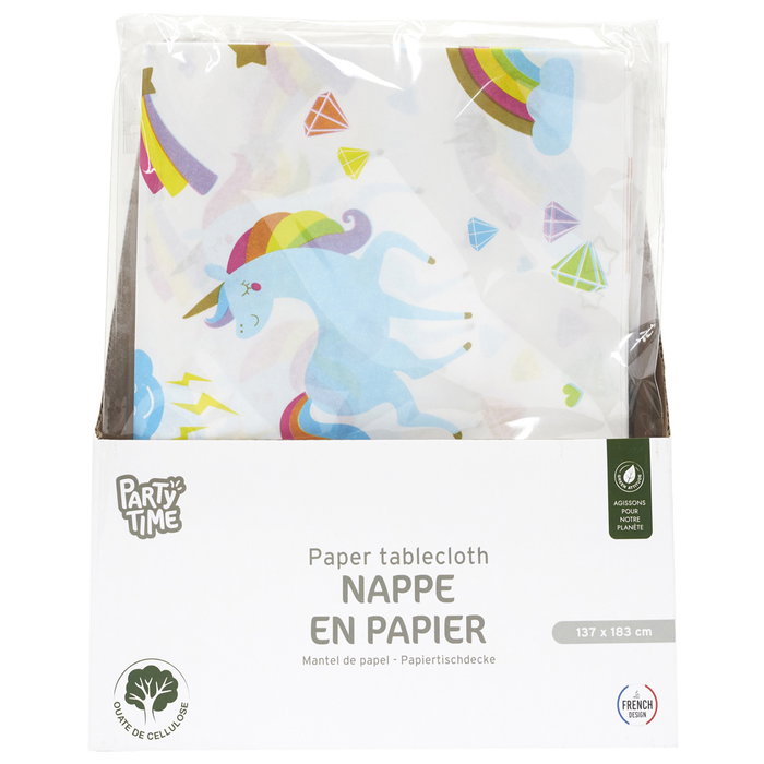 Party Time Nappe Licorne 137x183 cm