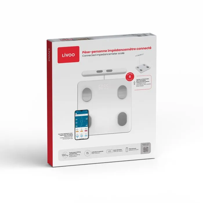 Livoo Pese-personne impédancemètre connecté DOM531W