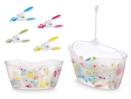 Arte Regal Cesta 24 Pinzas en Silicone Multicolore 24x11x12 cm (Set de 24)