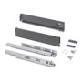 Emuca Kit Tiroir extérieur Vertex, réglage 3D, 93mm, 300mm, Gris anthracite