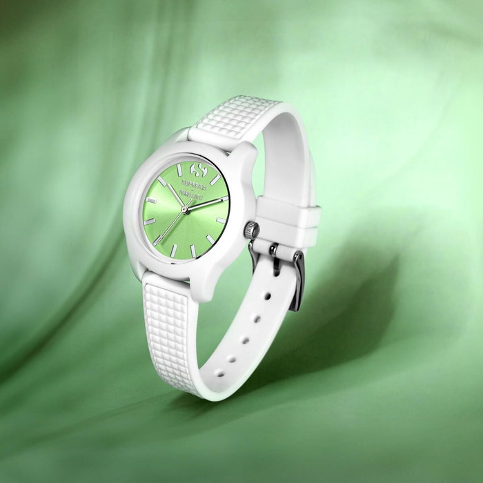 Morellato R0151174504 avec cadran vert et bracelet blanc