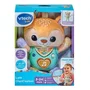 Vtech Baby Vtech-Lumi Chant'Ourson - Hochet d'éveil musical et lumineux en tissu pour bébé, bouton cœur avec phrases et billes sonores