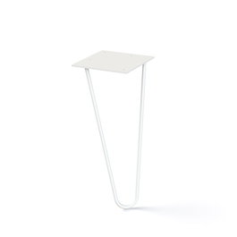 Pied de meuble métallique modèle Varnia - Finition blanc mat - Hauteur 125 mm - Pour canapé et mobilier - Q&Q