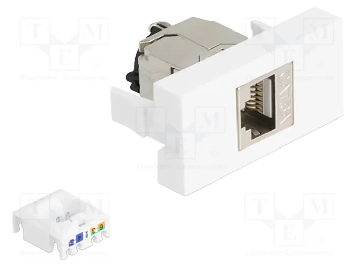 DELOCK Module RJ45 Easy 45 Cat 6a blanc DELOCK Module RJ45 Easy 45 Cat 6a blanc