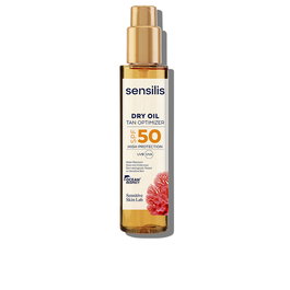 Sensilis Huile Sèche Optimiseur de Bronzage SPF50 - Protection Solaire Corps Haute Sécurité - Texture Non Grasse - Flacon 150 ml