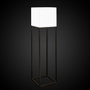 BigBuy Home Lampadaire Block Blanc Gris E27 38 x 38 x 155 cm
