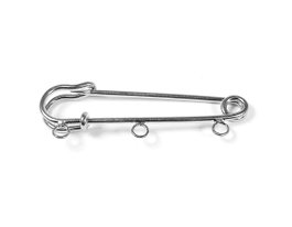 Innspiro Aiguilles fermoirs métalliques à 3 anneaux argentées 50,0x10,7mm, 2 unités