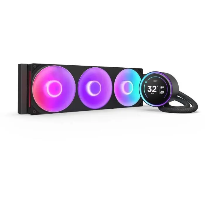 NZXT RL-KR36E-B2 Kraken Elite 360 Watercooling AIO - Écran LCD IPS 2.72" - Ventilateurs RGB - Noir - Compatible Intel LGA 1700/AMD AM5 NZXT RL-KR36E-B2 Kraken Elite 360 Watercooling AIO - Écran LCD IPS 2.72" - Ventilateurs RGB - Noir - Compatible Intel LGA 1700/AMD AM5
