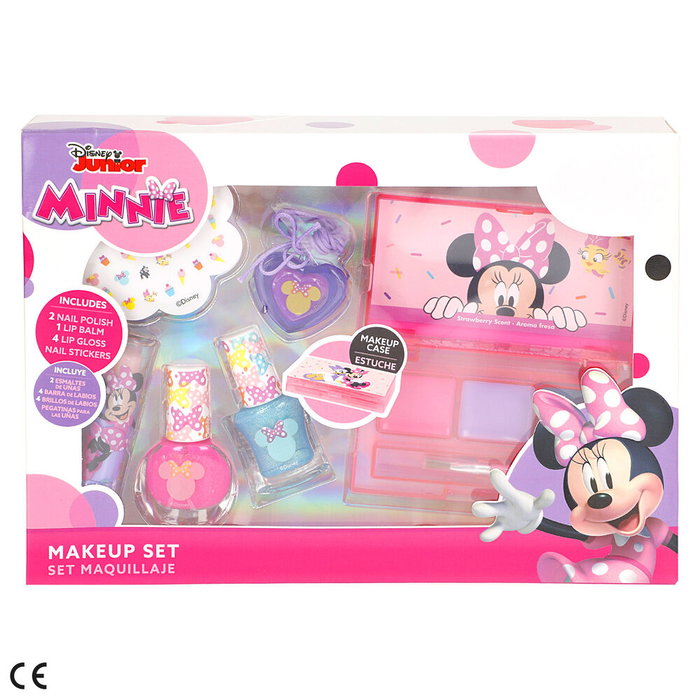 DISNEY Set de Maquillage Minnie - Cosmétiques pour Enfants à partir de 5 Ans - Non Toxique - Kit Déguisement Princesse