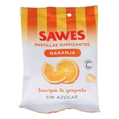 SAWES Pastilles Adoucissantes Orange Sans Sucre 50 g SAWES Pastilles Adoucissantes Orange Sans Sucre 50 g