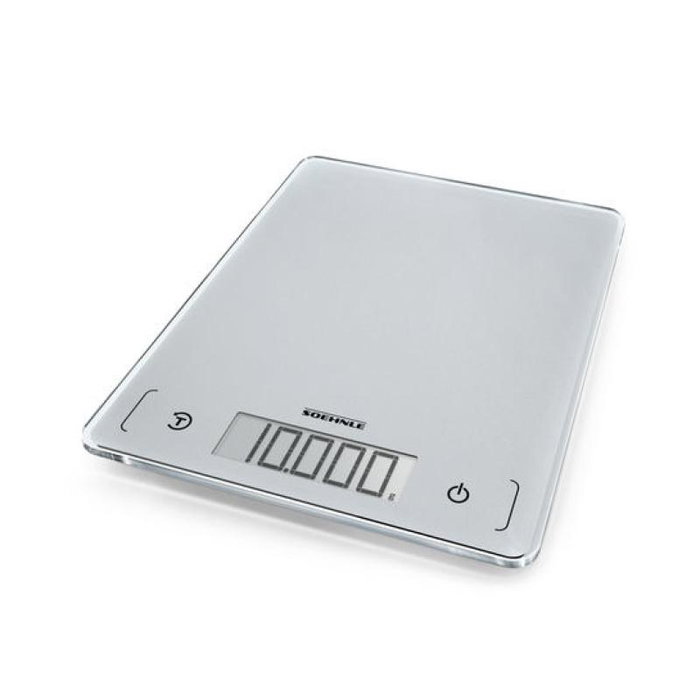 Leifheit Soehnle Page Balance de cuisine Comfort 300 Slim grise, OEN 61504, pour la salle de bain