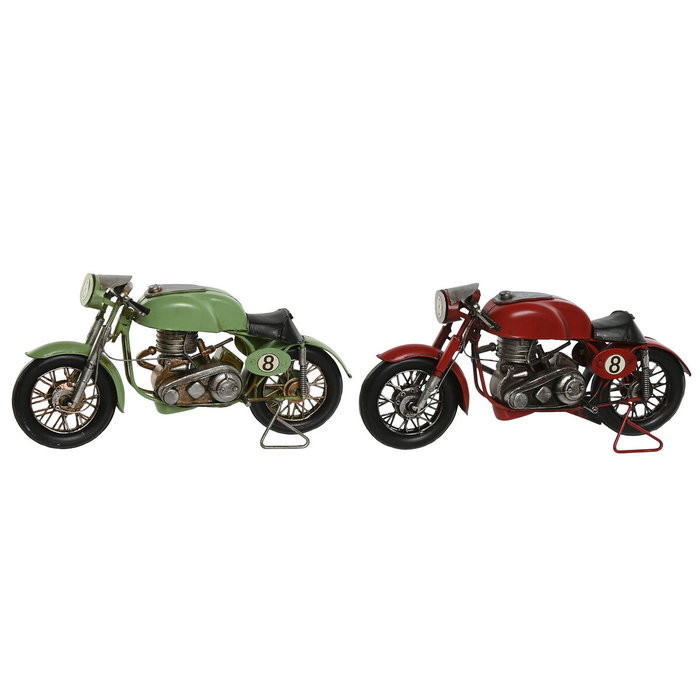 Home ESPRIT Figurine Décorative Vintage Rouge Vert (2 Unités)