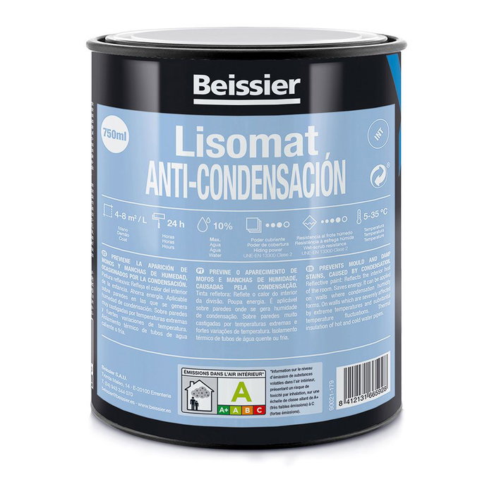 Peinture acrylique Beissier 70281-008 Lisomat Anti-humidité Blanc 750 ml Peinture acrylique Beissier 70281-008 Lisomat Anti-humidité Blanc 750 ml