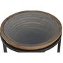 Table d'appoint Home ESPRIT Noir Naturel Verre Sapin 46 x 46 x 55,5 cm