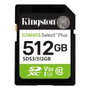 Kingston Canvas Select Plus Carte Mémoire SDXC 512 Go Classe 10 UHS-I U3 V30 150Mo/s