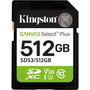 Carte Mémoire Micro SD avec Adaptateur Kingston SDS3/512GB 512 GB