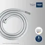 Grohe Flexible de Douche 27506001, 1750 mm en Métal Chromé, Universel, Anti-Pliures, pour Douchette ou Pommeau