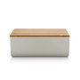 Alessi Mattina BG03 WG - Panetière avec planche à découper intégrée en acier et résine - Conçu par Big-Game - Objet polyvalent pour le pain et le petit-déjeuner