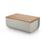 Alessi Mattina BG03 WG - Panetière avec planche à découper intégrée en acier et résine - Conçu par Big-Game - Objet polyvalent pour le pain et le petit-déjeuner