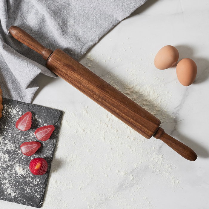 Home Deco Factory Rouleau à pâtisserie en acacia d.4,5 cm h.45 cm