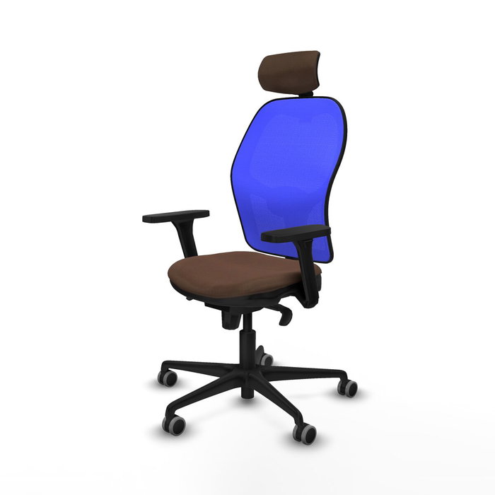 Piqueras y Crespo Chaise de Bureau 3D036G2 Bleu Brun foncé