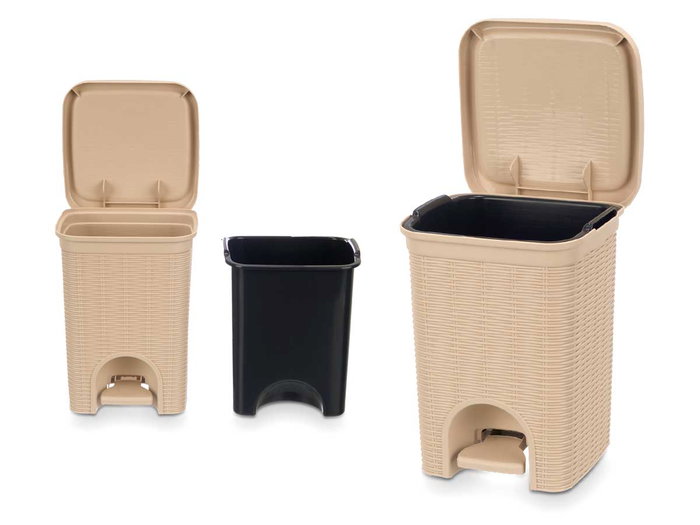 STEFANPLAST Elegance Poubelle 6L Crema STEFANPLAST Elegance Poubelle 6L Crema