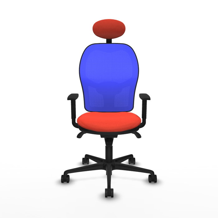 Piqueras y Crespo Chaise de Bureau Jorquera Orange Foncé et Bleu