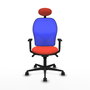 Piqueras y Crespo Chaise de Bureau Jorquera Orange Foncé et Bleu