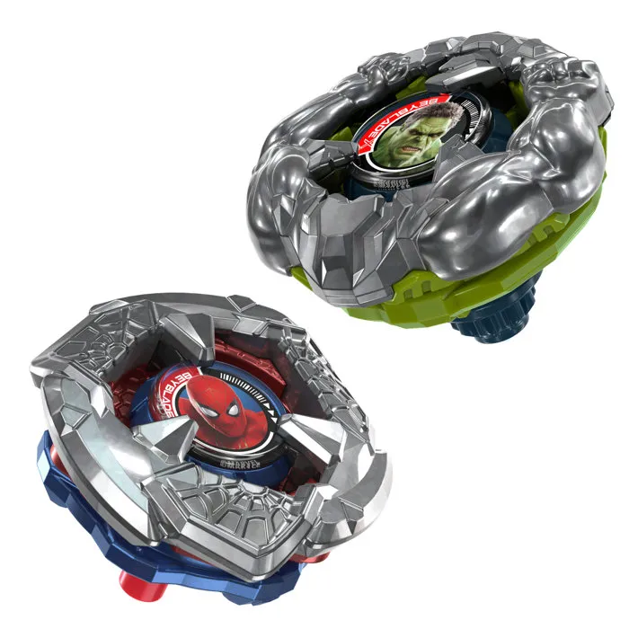Beyblade X et Marvel Spider-Man 6-60R contre Hulk 3-85N avec 2 lanceurs Beyblade X et Marvel Spider-Man 6-60R contre Hulk 3-85N avec 2 lanceurs