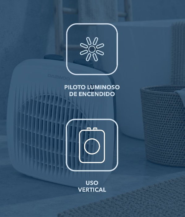 DAEWOO Chauffage d'air 1800-2000W avec système antivoltage