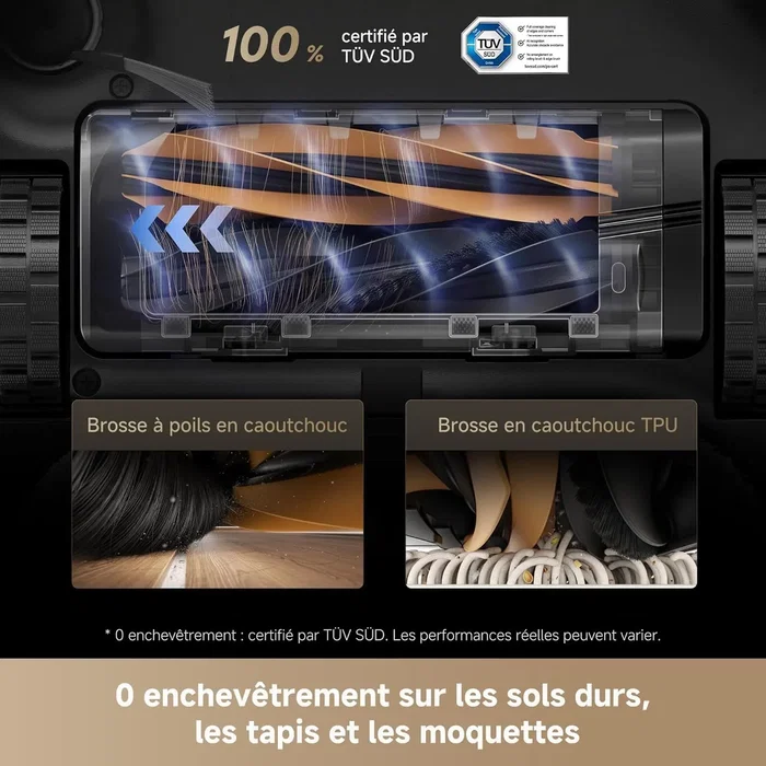 Dreame L40s Pro Ultra Robot Aspirateur et Laveur - 19000 Pa Aspiration - Nettoyage à l'Eau Chaude 75°C - Brosse Double HyperStream - Compatible Application