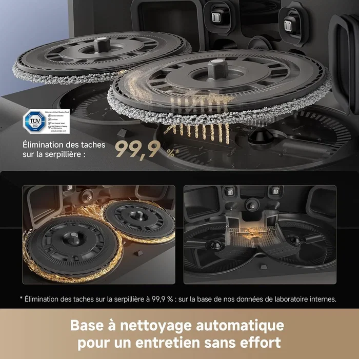 Dreame L40s Pro Ultra Robot Aspirateur et Laveur - 19000 Pa Aspiration - Nettoyage à l'Eau Chaude 75°C - Brosse Double HyperStream - Compatible Application