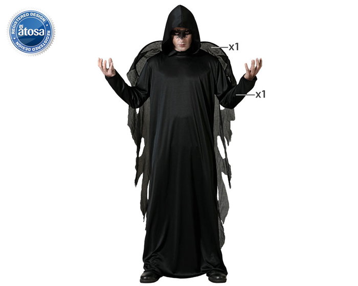 BigBuy Carnival Déguisement Ange Noir avec Ailes pour Homme Adulte XS-S BigBuy Carnival Déguisement Ange Noir avec Ailes pour Homme Adulte XS-S