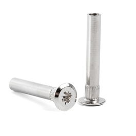 HERRAJES ALK Tige Filetée M4 Nickelée Tête Plate Komby Visserie 31