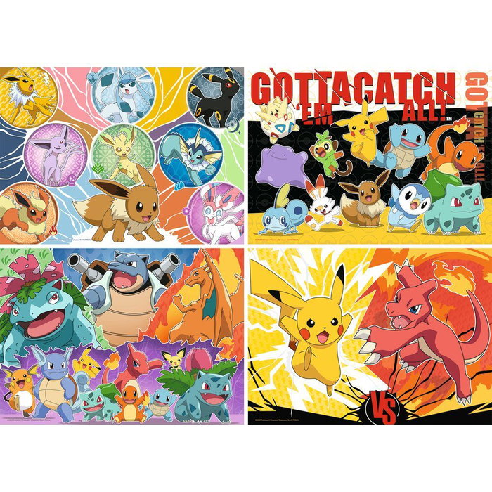 Ravensburger Pack de 4 puzzles Copains Pokémon (4x100 pièces)