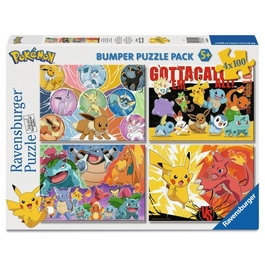 Ravensburger Pack de 4 puzzles Copains Pokémon (4x100 pièces)
